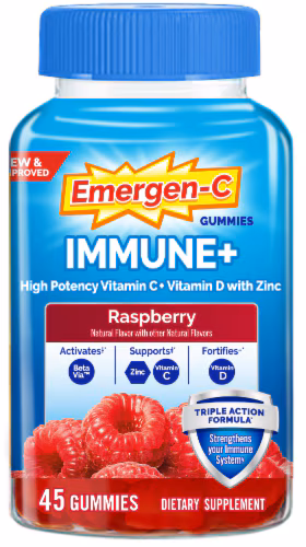 Emergen-C Immune+ Raspberry 45 Gummies