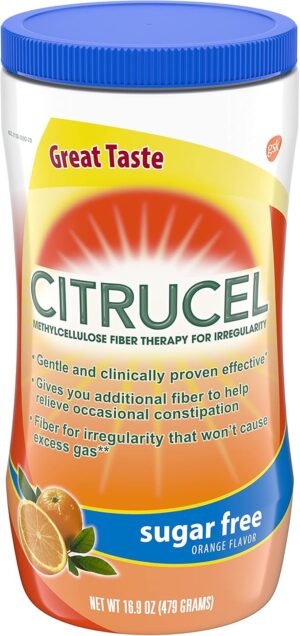 Citrucel Sugar Free Fiber Powder16.9oz, Orange